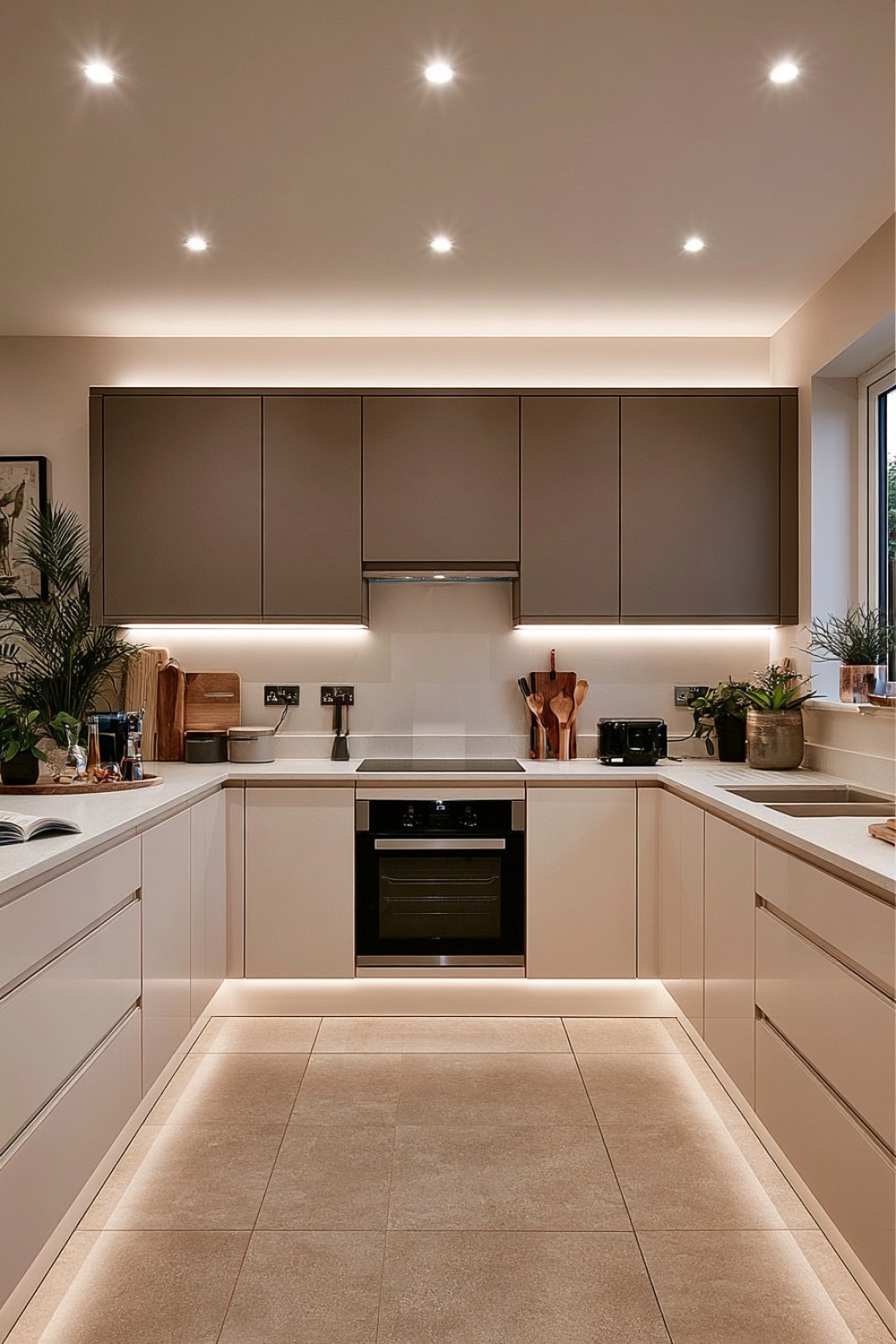 4. Soft Uplighting Above Full Height Cabinets