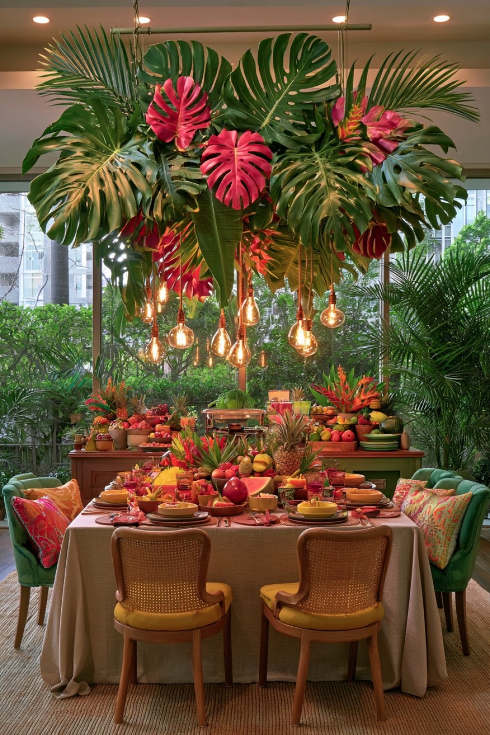 16. Suspended Tropical Leaf Canopy