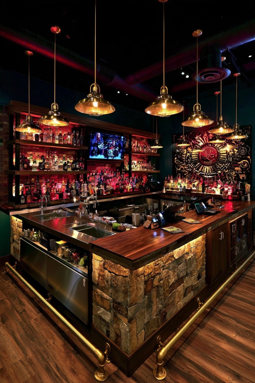 7. Two Level Bar Counter For Service Separation