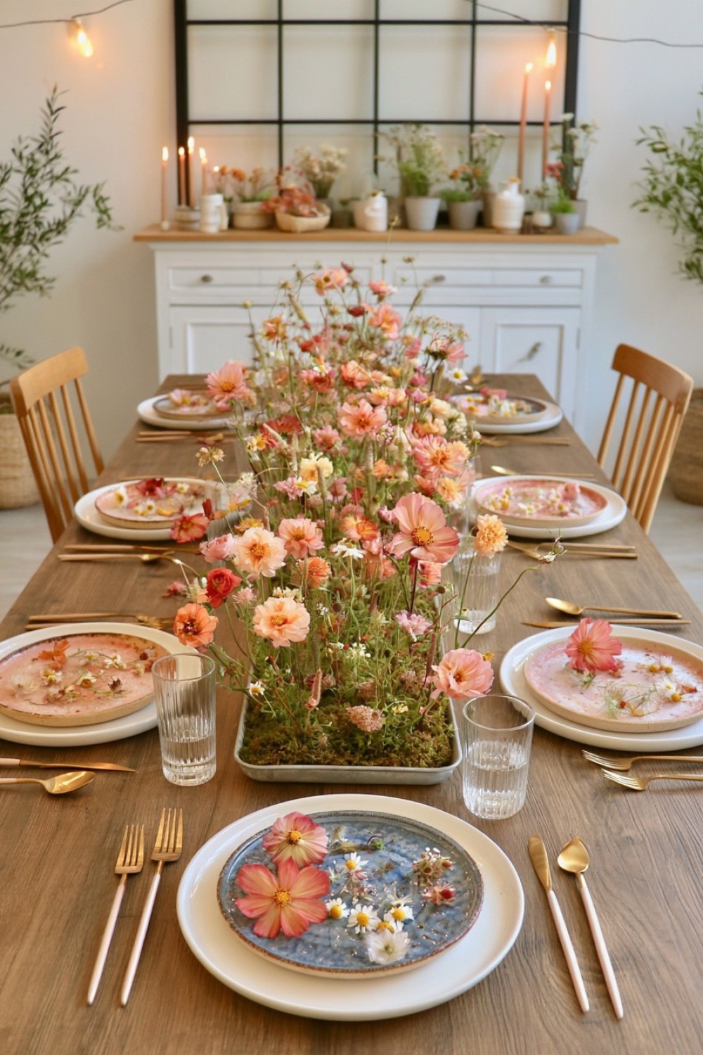 7. Create A Table Arrangement That Looks Like A Mini Meadow