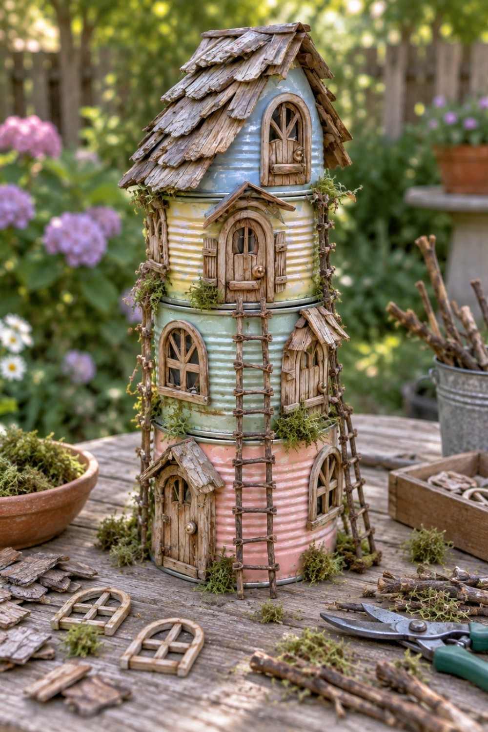 Build The Doors, Windows, Ladders, And Roof