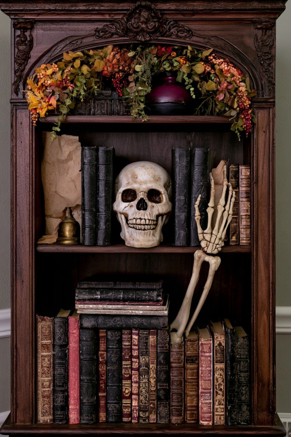 1. Skeleton Library Hidden Inside A Bookcase