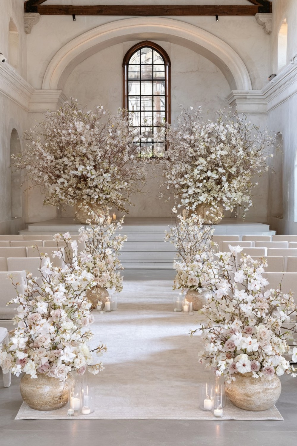 6. Sculptural Branches Instead Of Conventional Florals