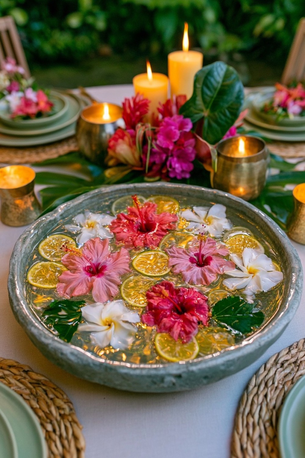 5. Floating Hibiscus Water Bowl