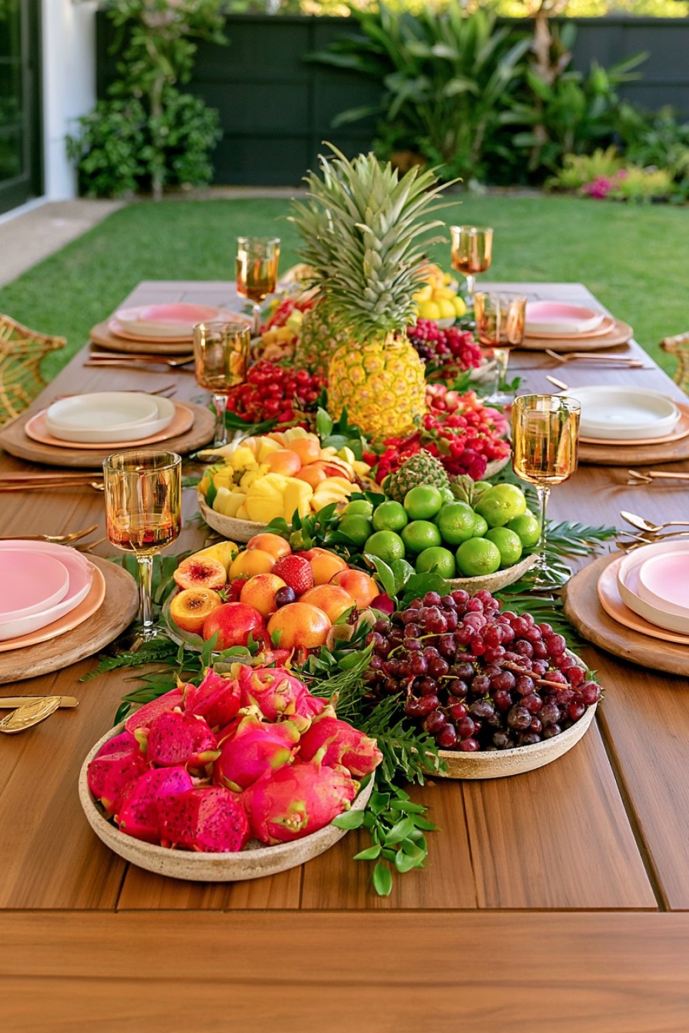 4. Tropical Fruit Gradient Centerpiece