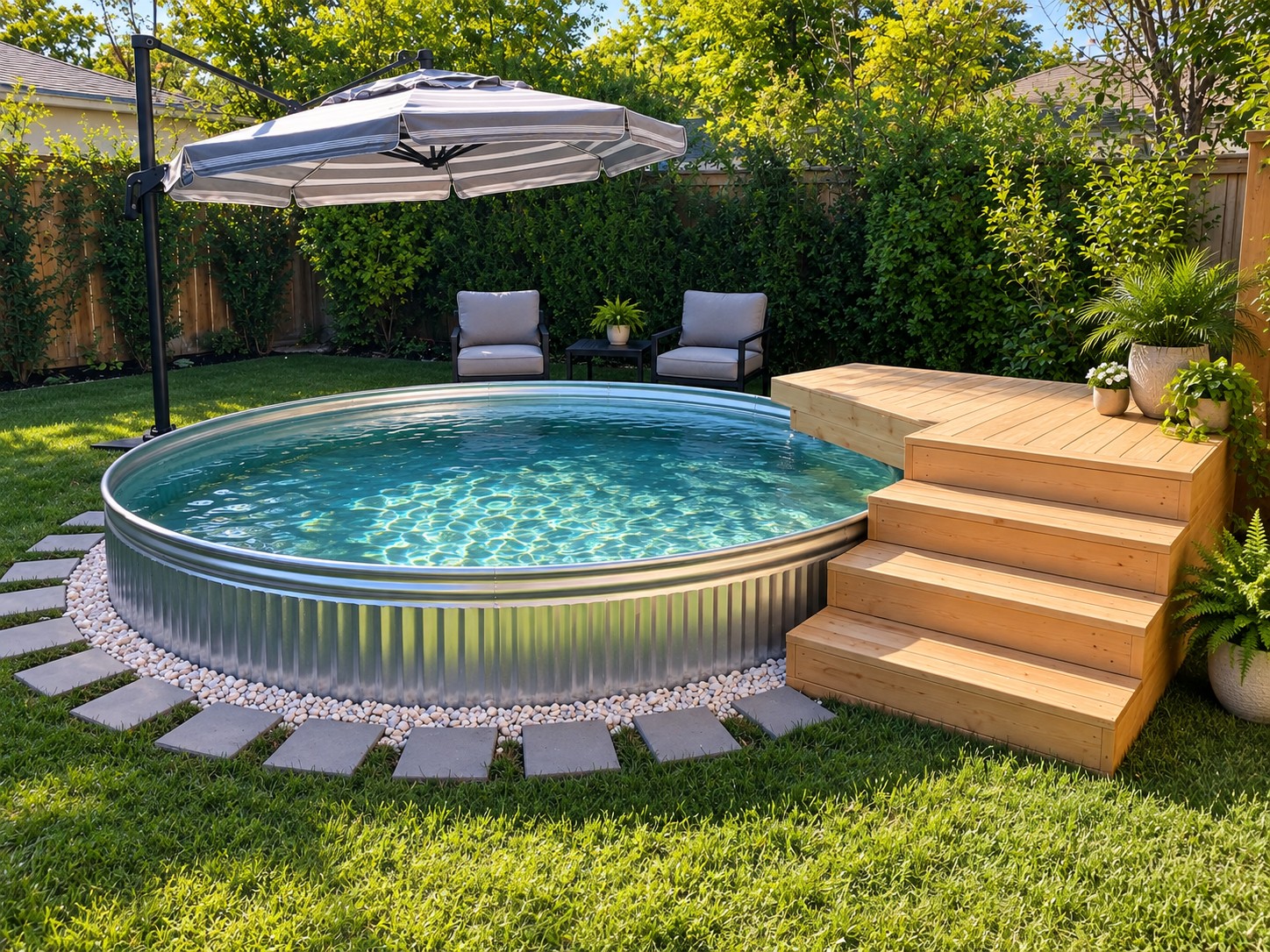 4. Finish The Pool Area