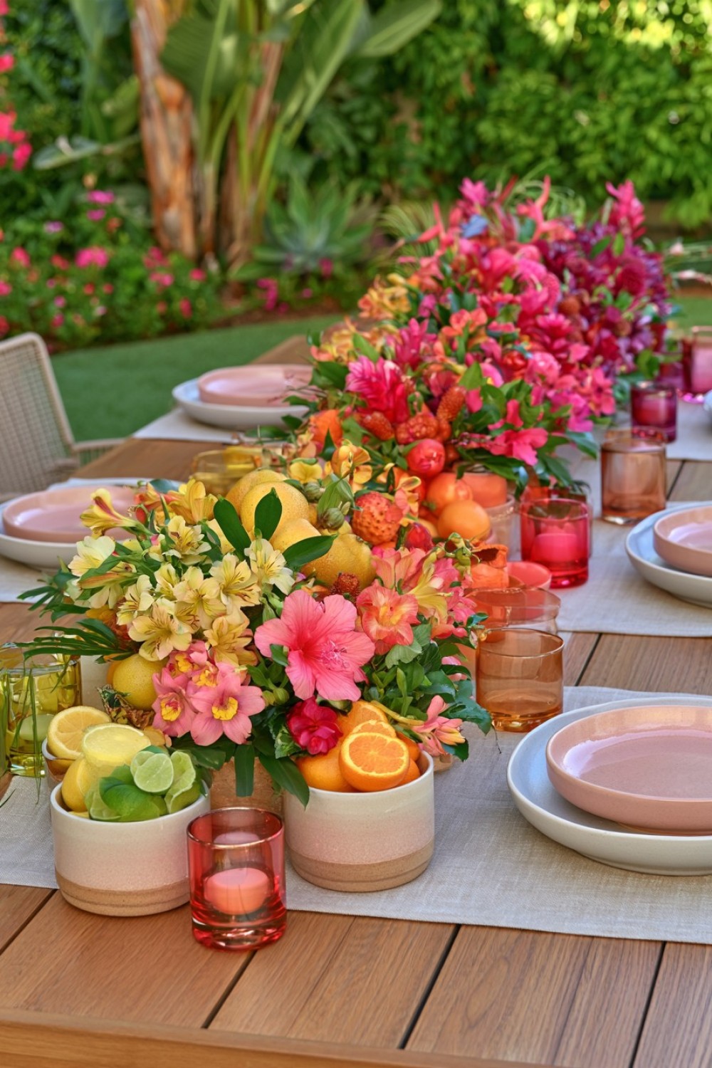 19. Tropical Sunset Gradient Centerpiece