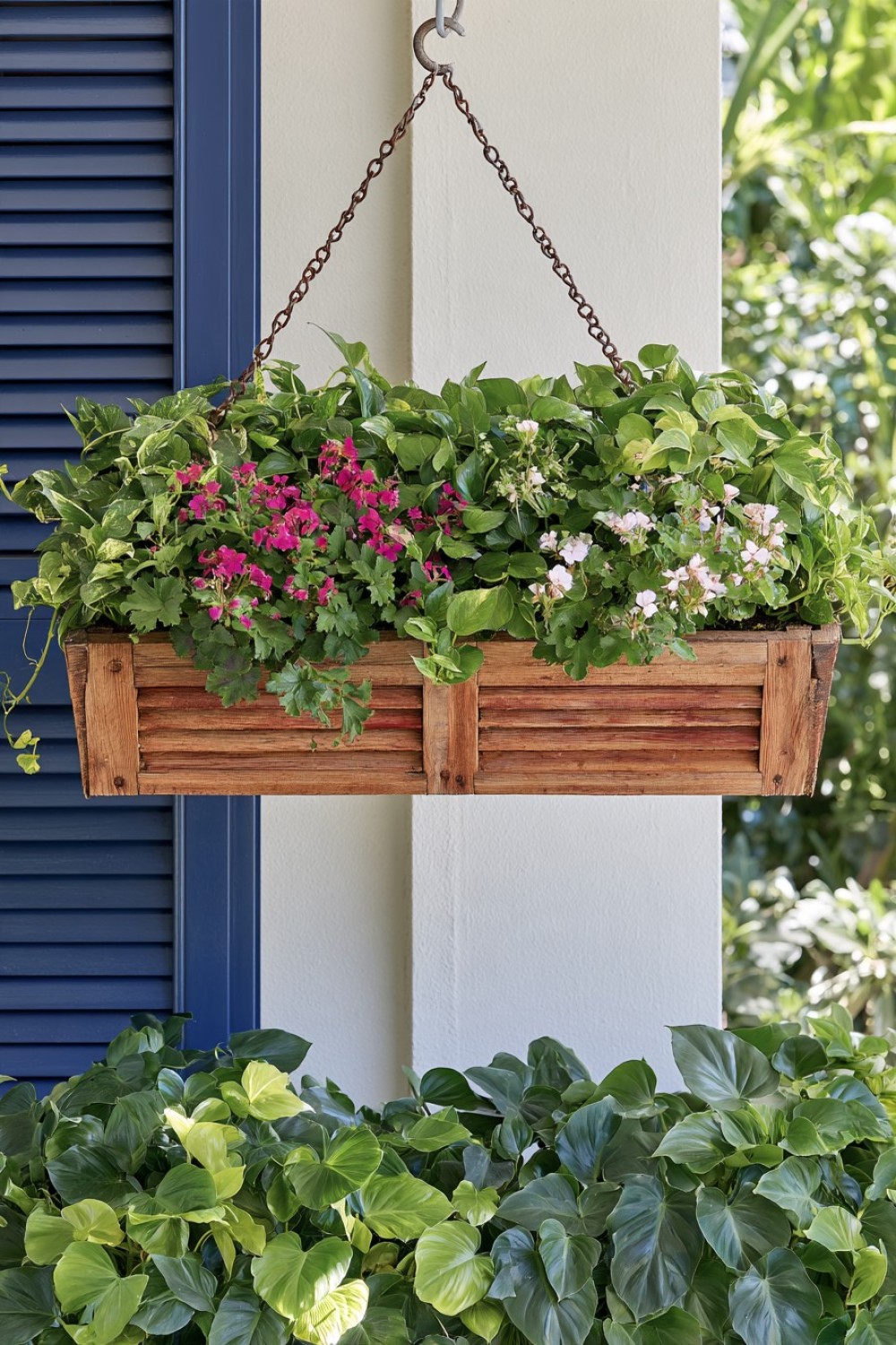 14. Reclaimed Shutter Hanging Basket