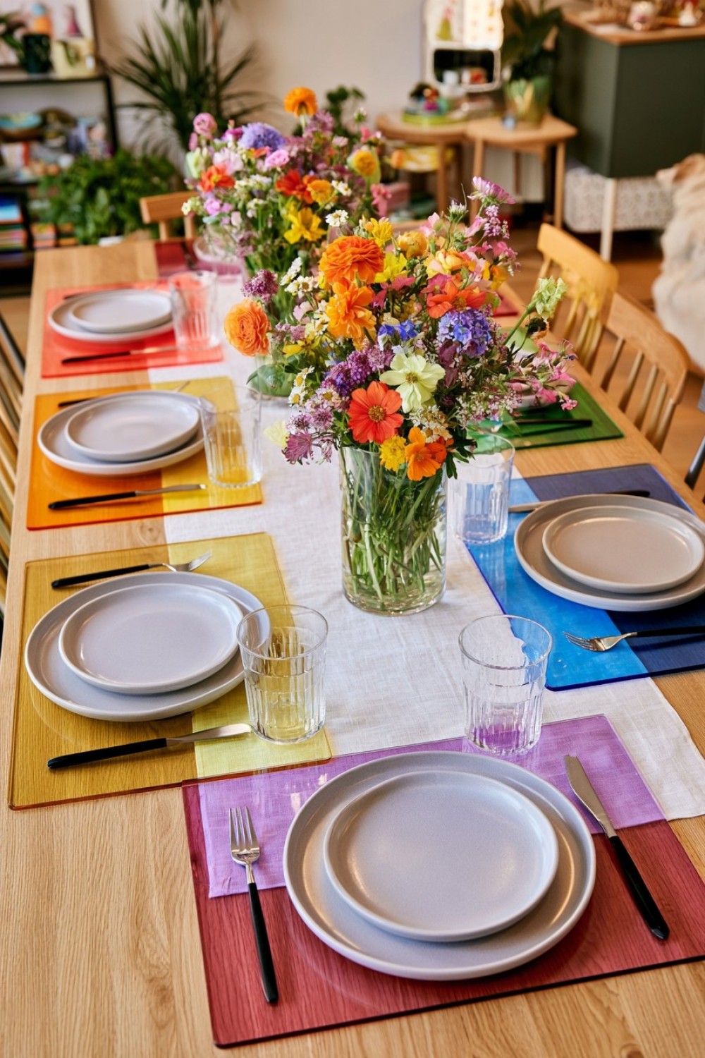 5. Transparent Color Panel Placemats