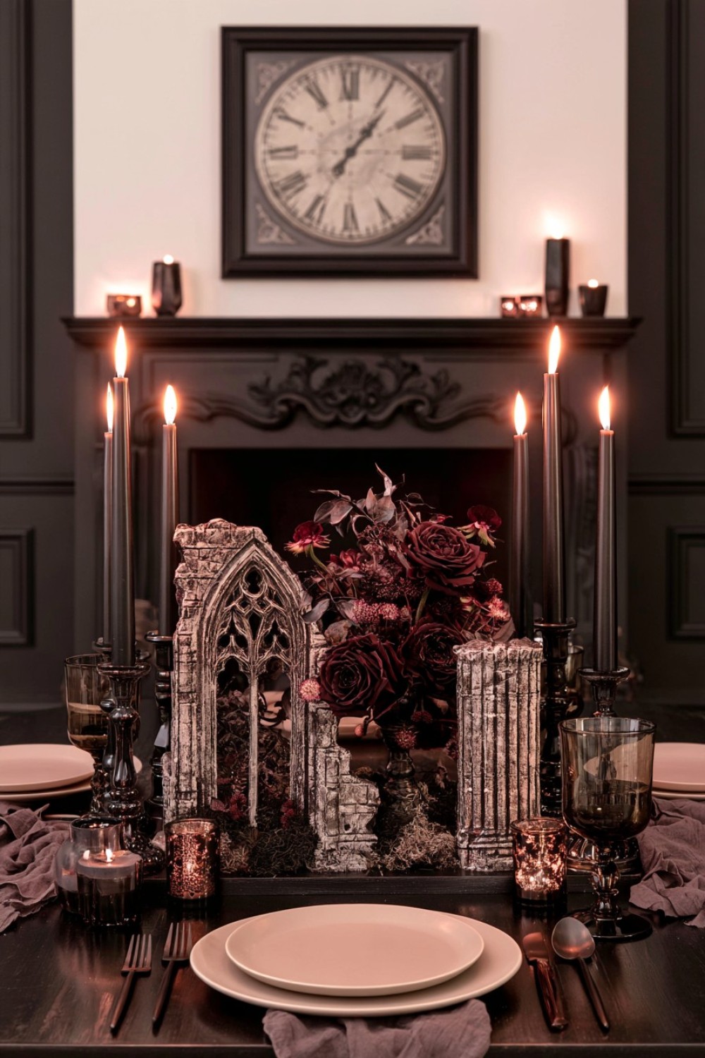 7. Miniature Gothic Ruin Centerpiece