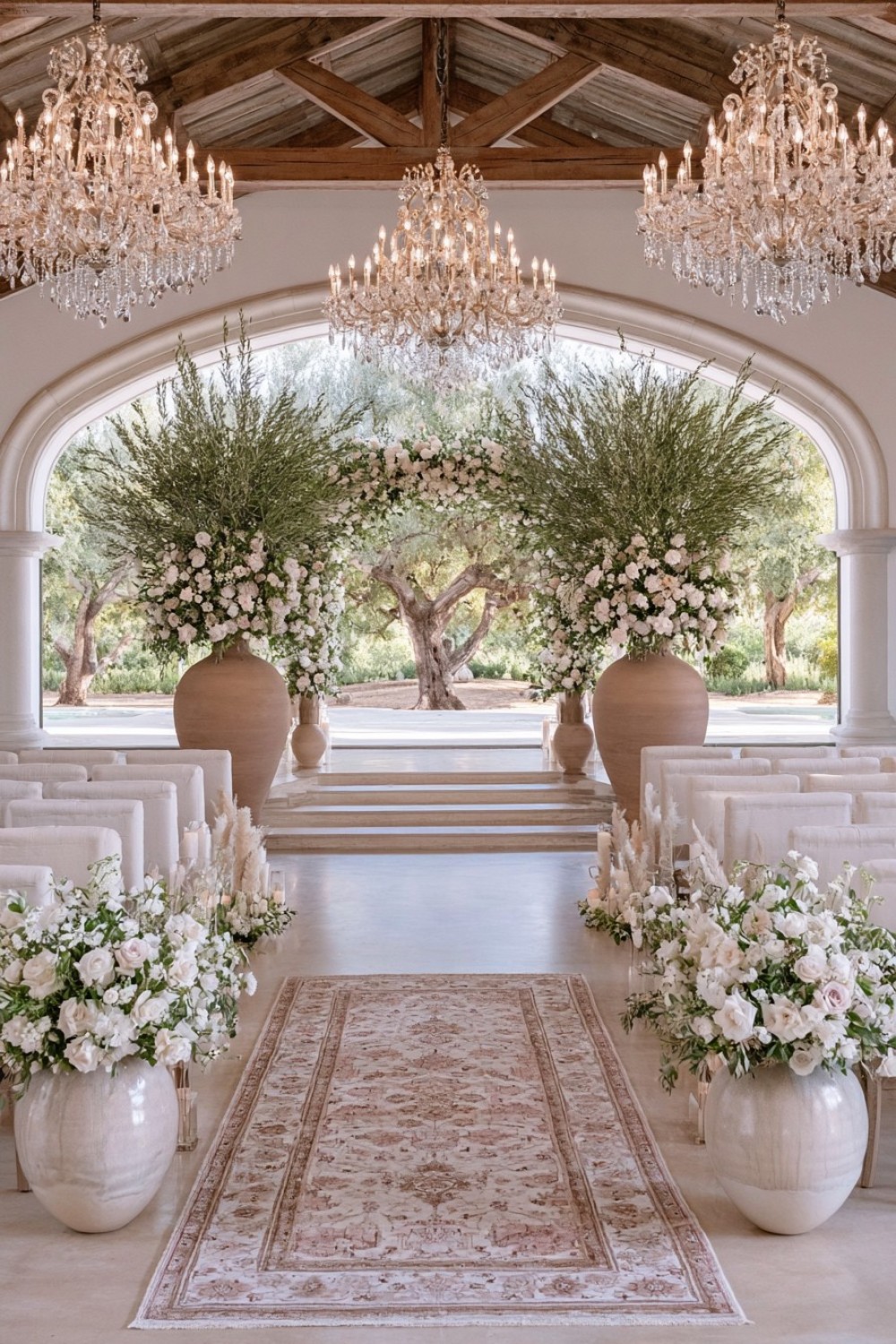 15. Oversized Ceramic Vessels Along The Aisle