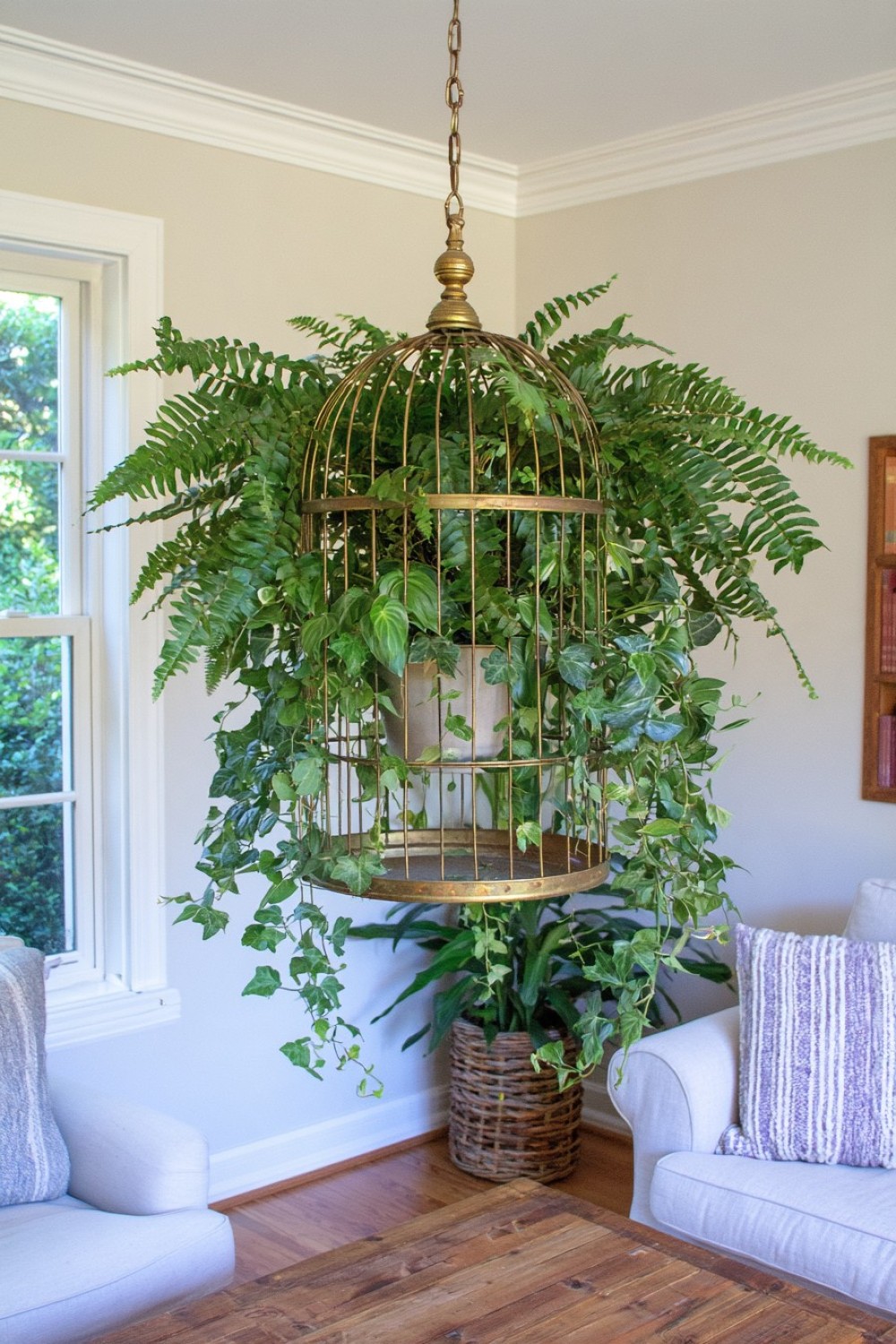 6. Vintage Birdcage Botanical Frame