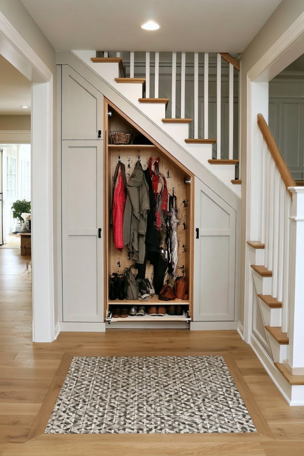 4. Roll Out Coat Rack System