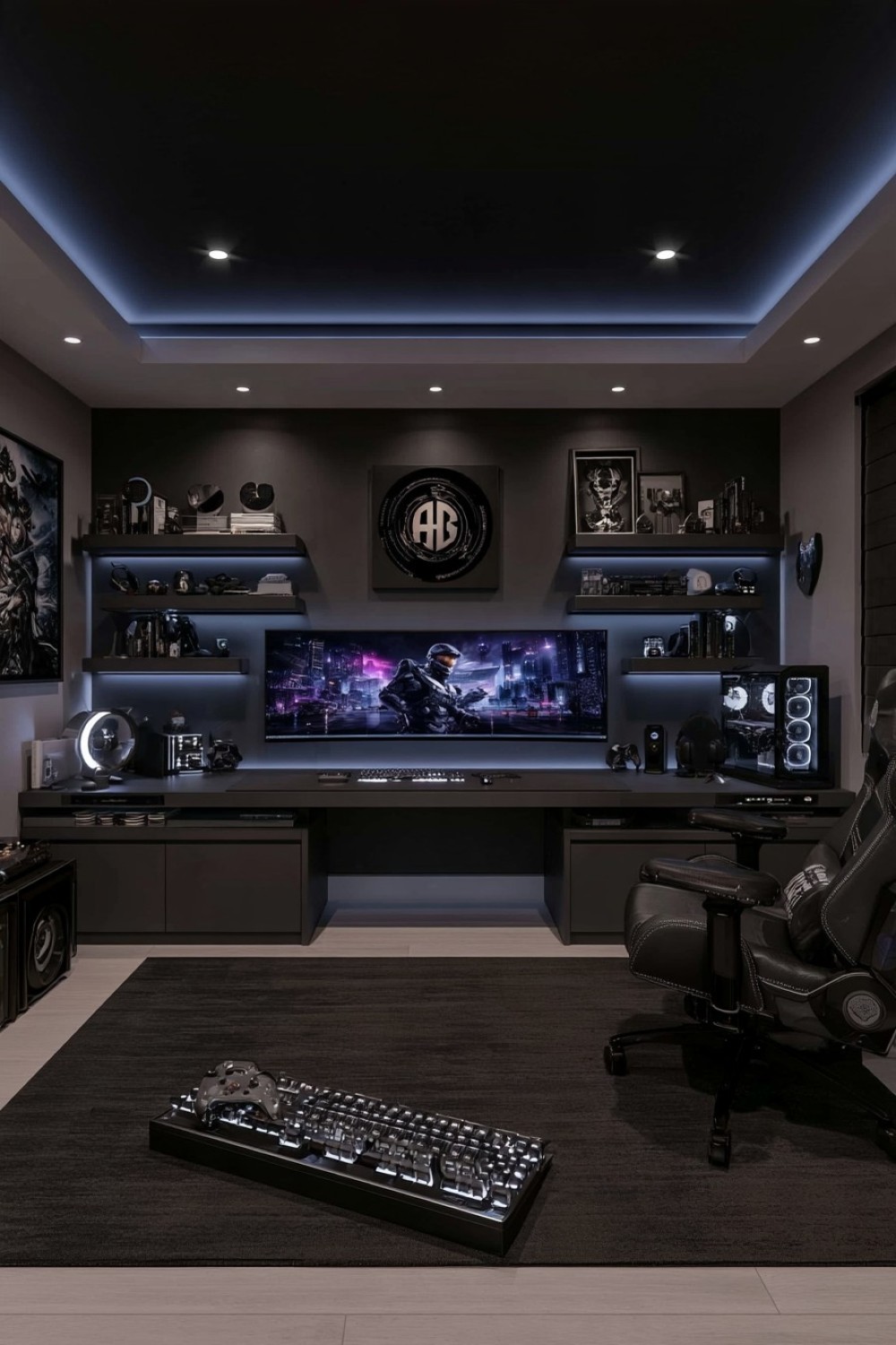 15. Dark Ceiling Over The Gaming Screen Zone