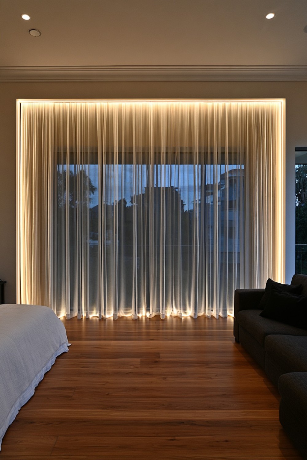 13. Wash Curtains With Concealed Light
