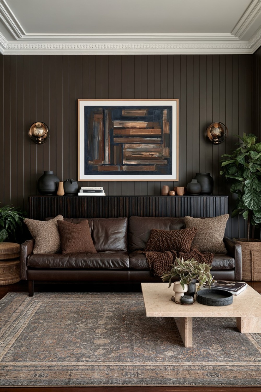 5. Chocolate Brown Texture Layering