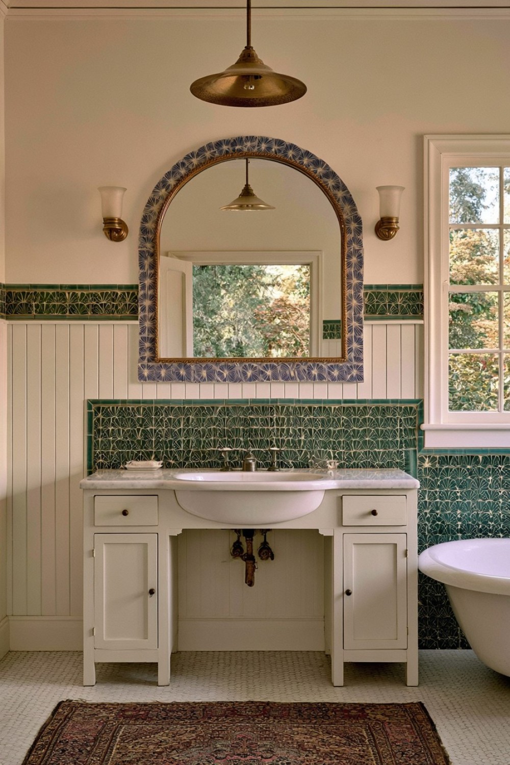 9. Scalloped Tile Band For A Delicate Vintage Detail