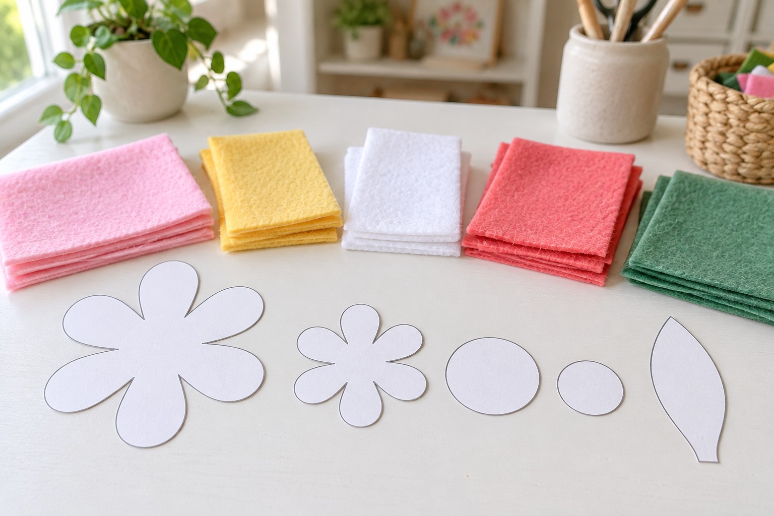 1. Draw The Flower And Leaf Templates