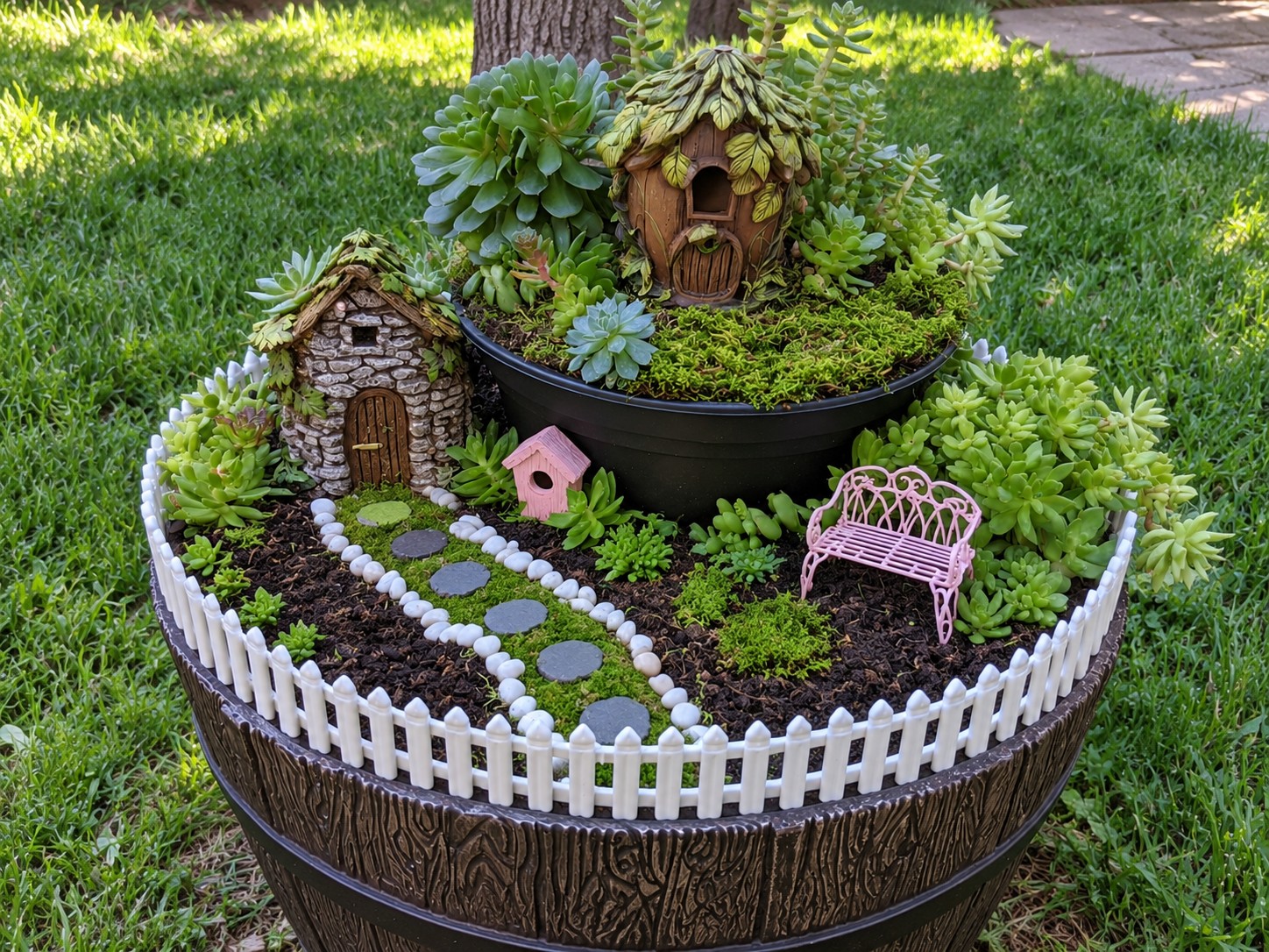 Plant The Succulents And Add The Houses