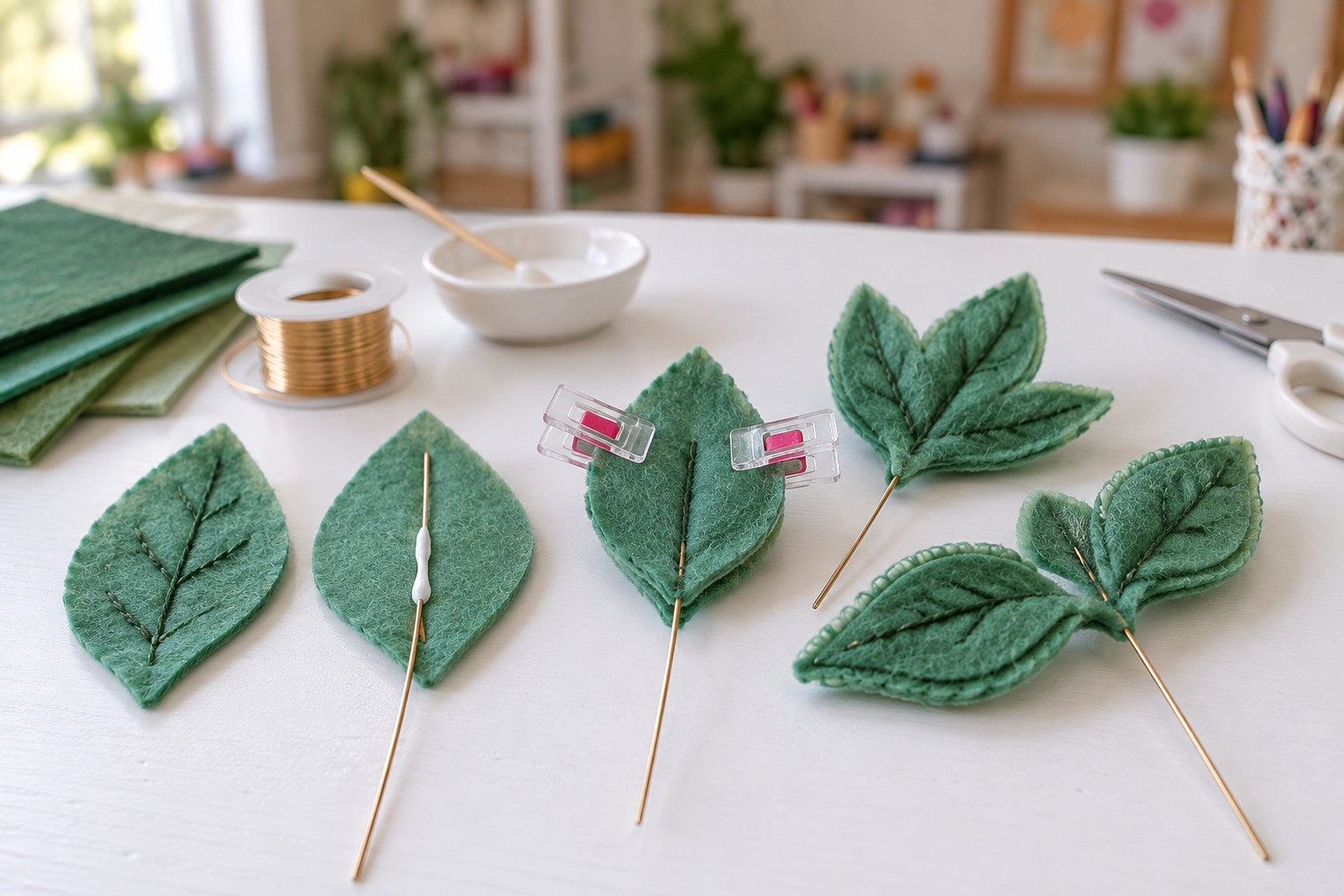 5. Make The Layered Felt Leaves