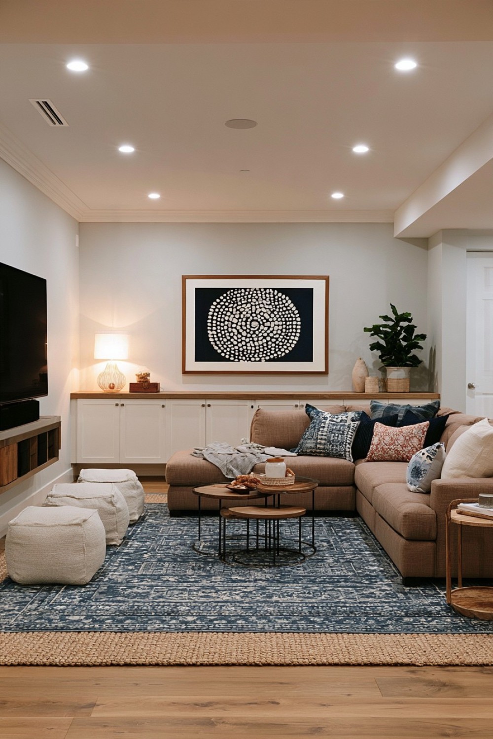 1. Flexible Basement Lounge For Movies, Games, And Conversation