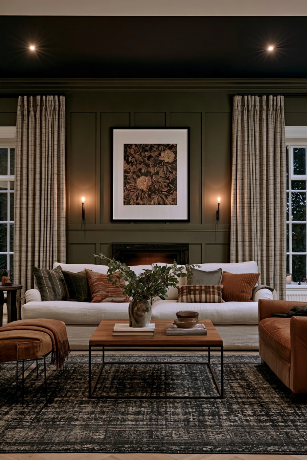4. Dark Ceiling With Lighter Surrounding Walls