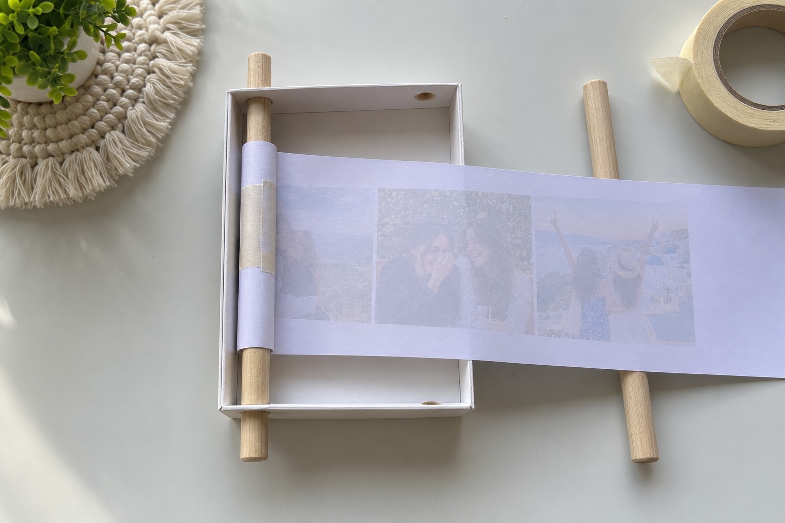 5. Install The First Roller And Start The Photo Strip