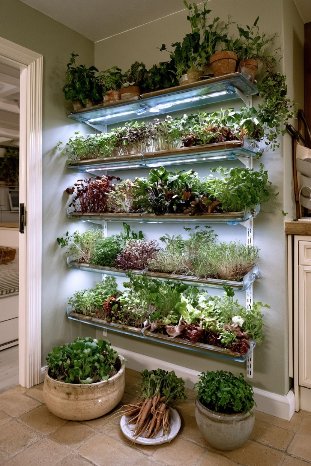 14. Vertical Microgreen Tray System