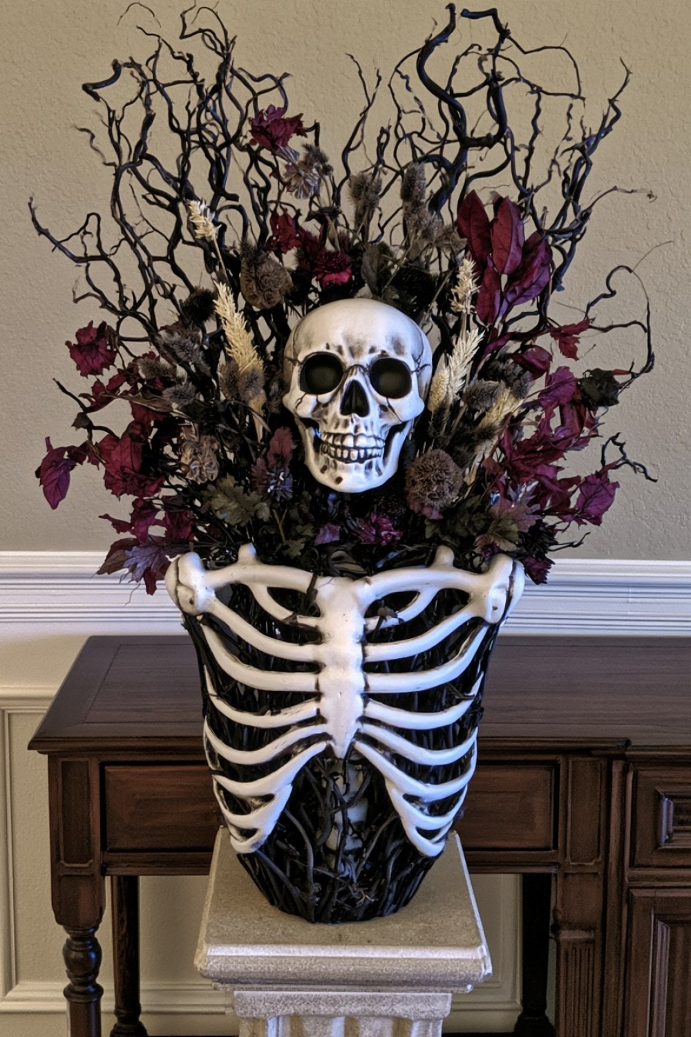 3. Botanical Skeleton Rib Cage Arrangement