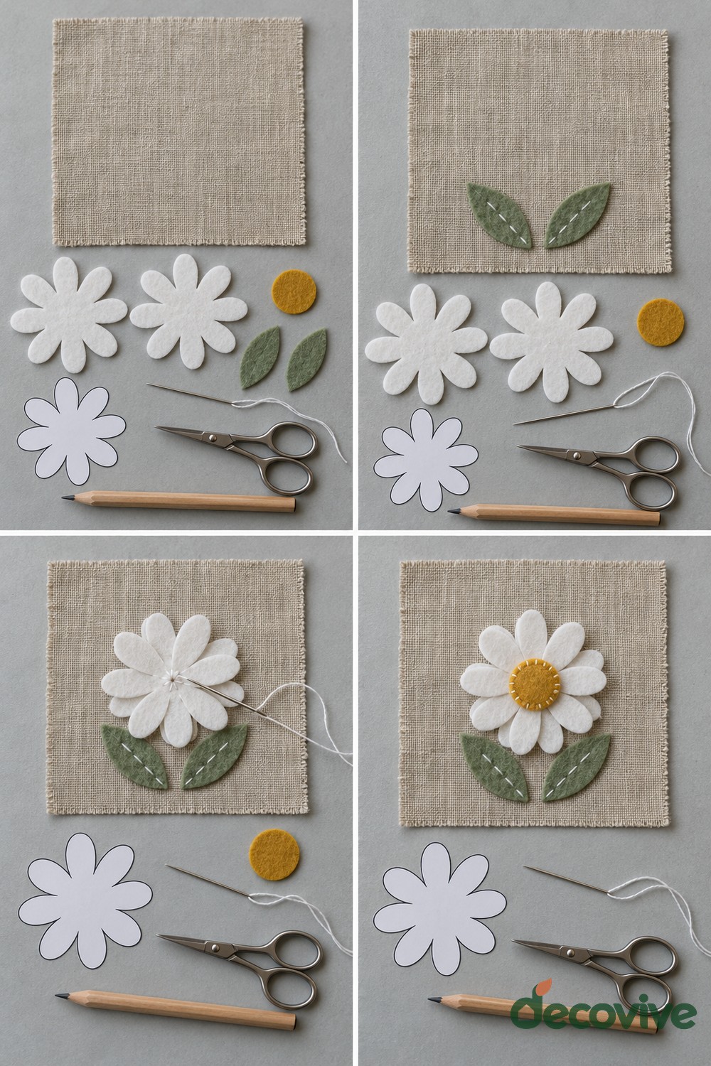 Make a Simple Felt Daisy Before Adapting the Ideas