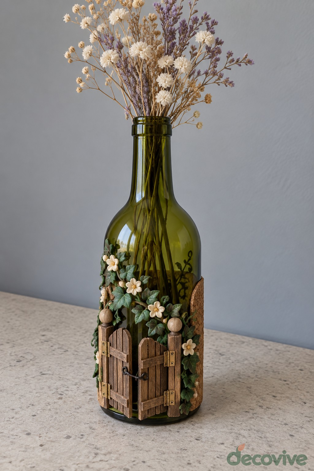 Miniature Picket Fence Bottle Vase