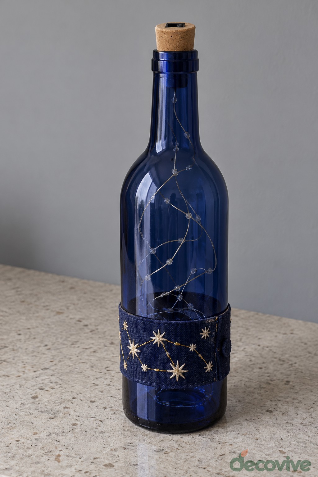 Celestial Blue Bottle Light