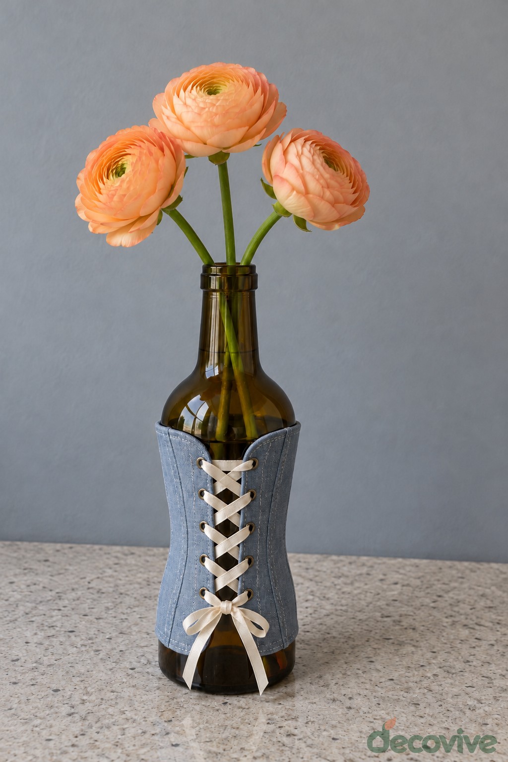 Corset Laced Bottle Vase