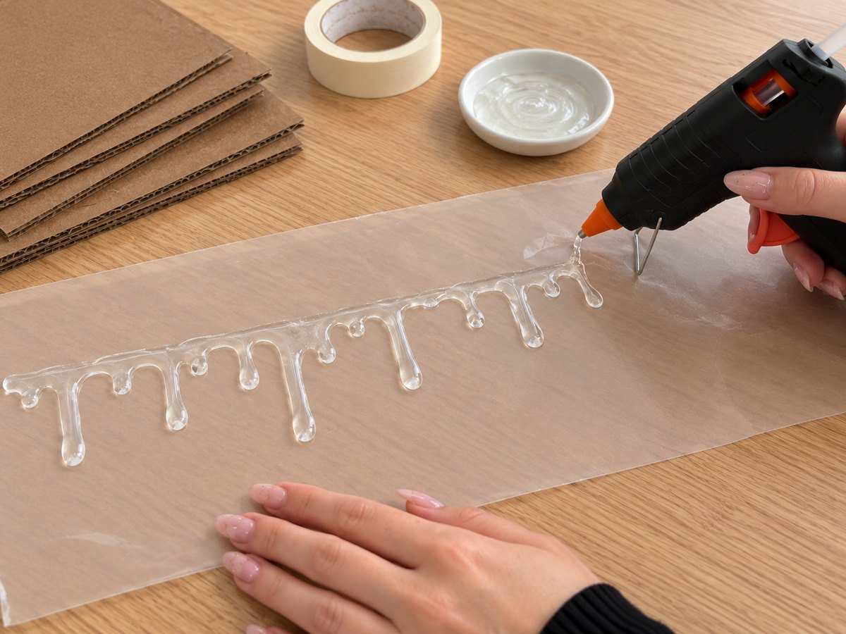 Create the Dripping Trim with Hot Glue