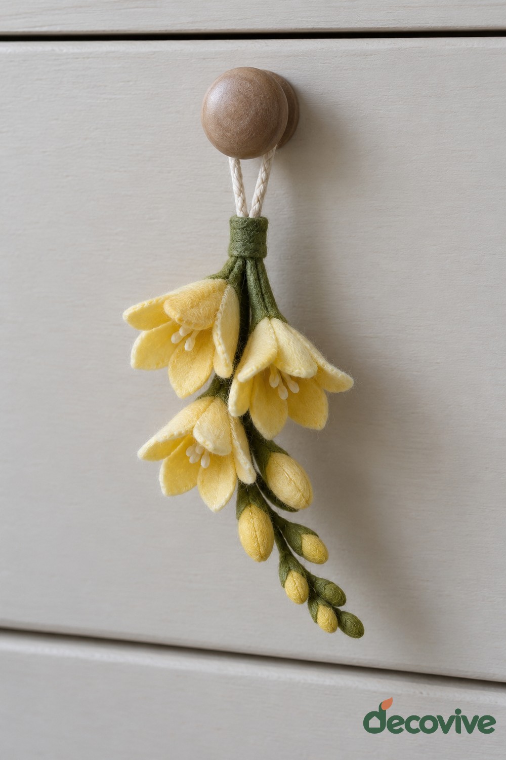 Yellow Freesia Drawer Tassel