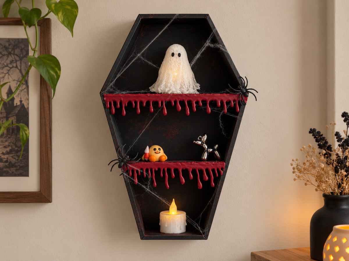 Hang and Decorate the Finished Coffin Shelf