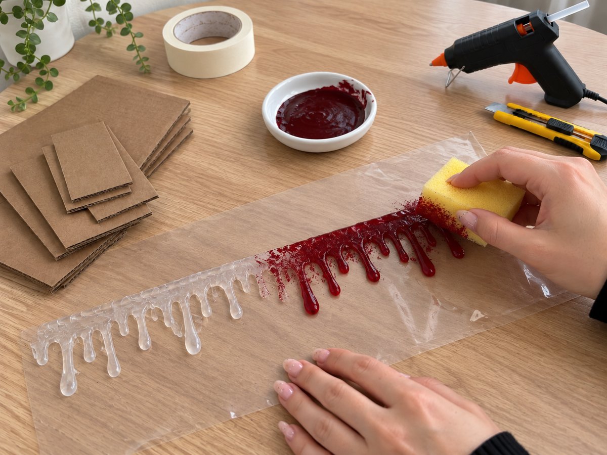 Paint the Dripping Trim Dark Red