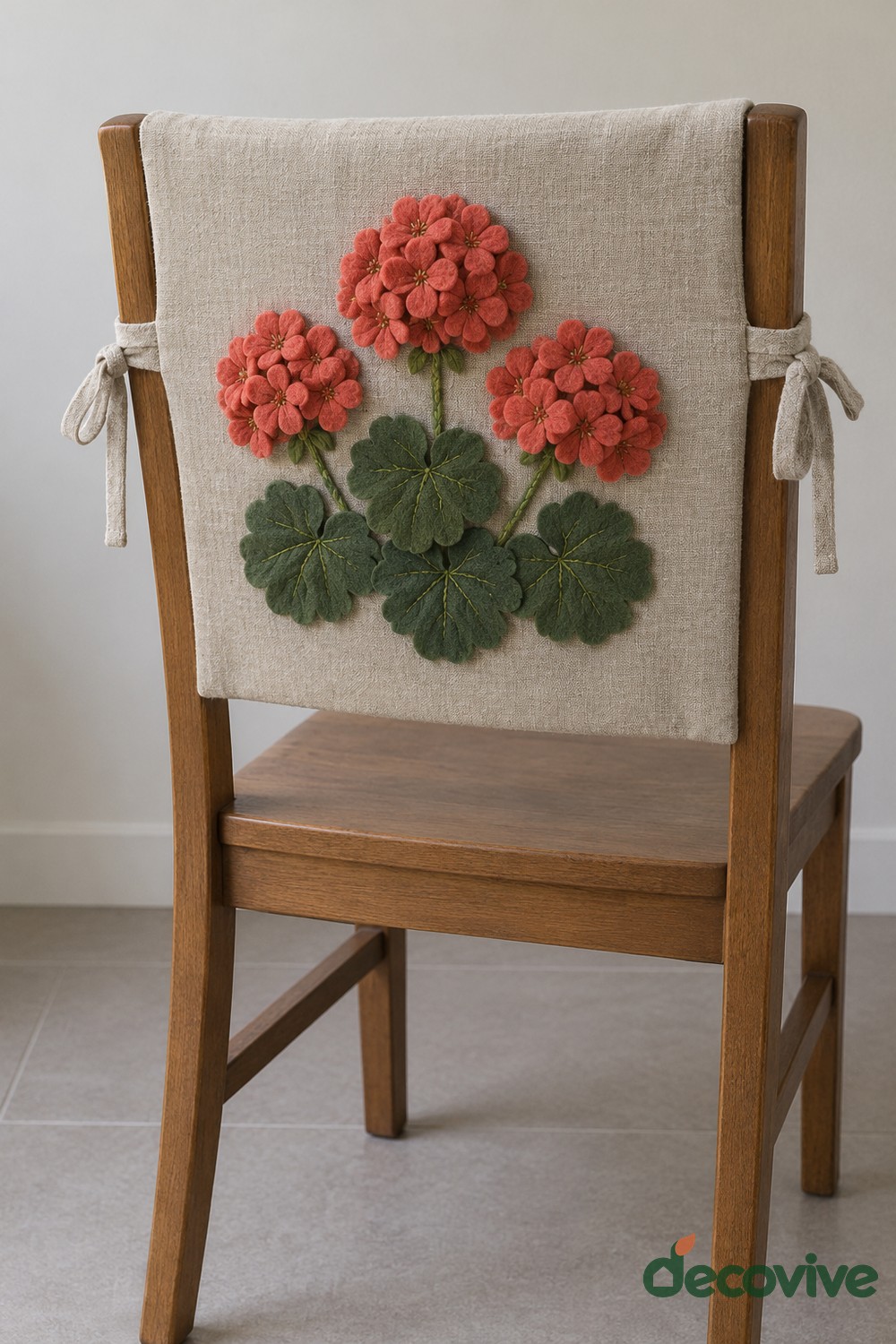 Geranium Chair Back Cover