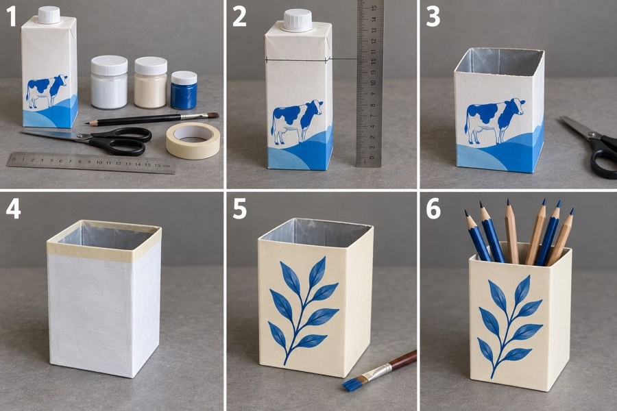 Make a Painted Carton Holder in Six Clear Steps