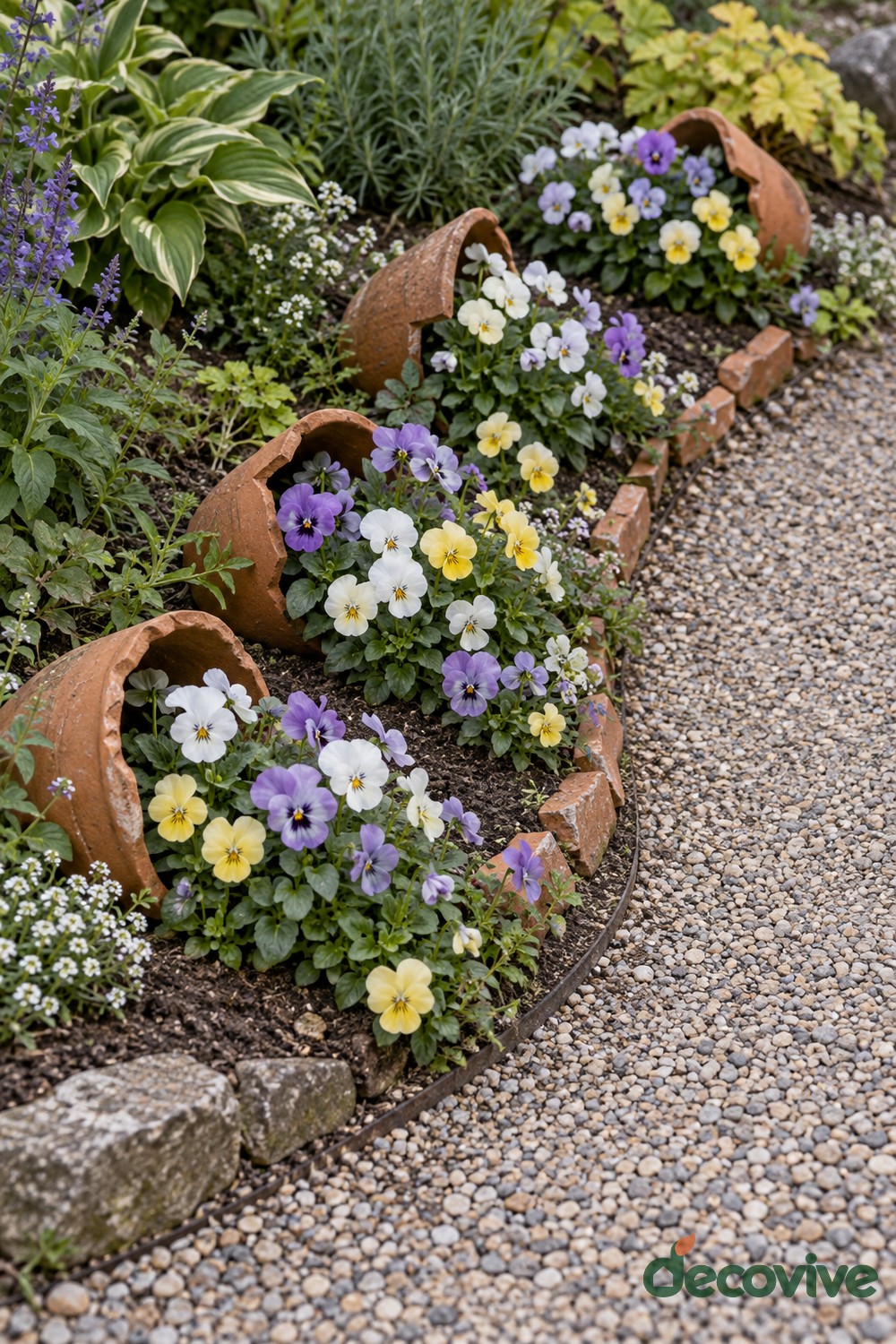 Mixed Flower Spills Beside a Garden Path
