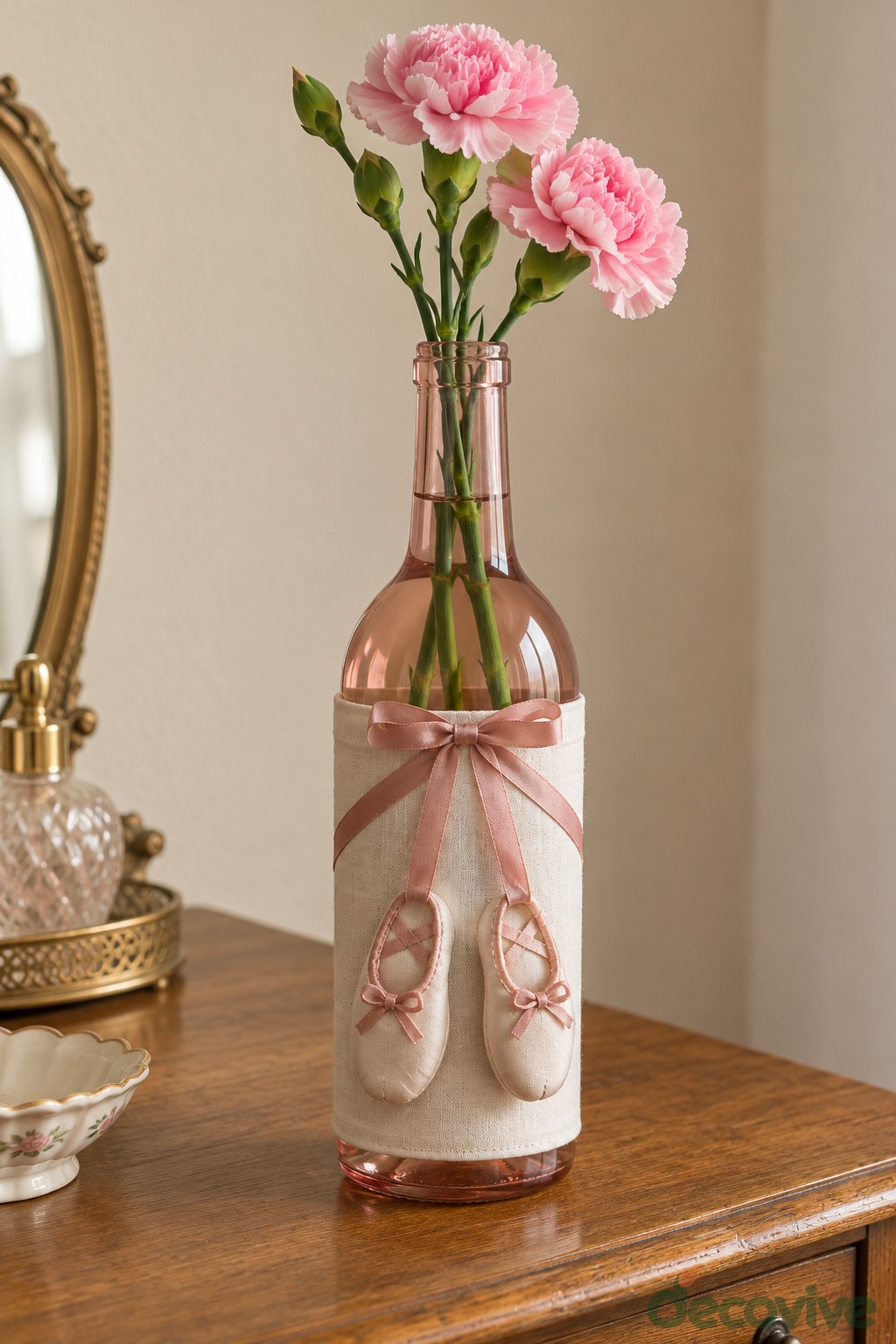 Satin Ballet Wrap Bottle Vase