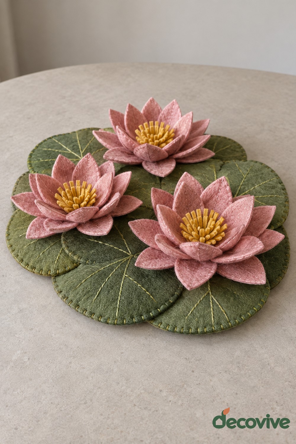 Felt Water Lily Display Mat